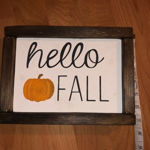 "Hello Fall' wood sign